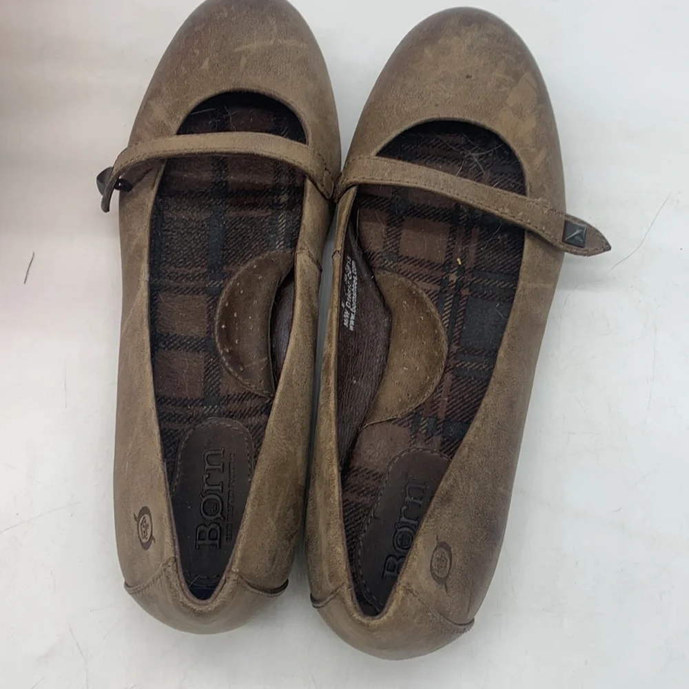 Born Light Brown Leather Ballet Flats Size 6 BFL5210C - Picture 7 of 9